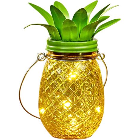 Lampe solaire LED ananas bocal verre Polux 3000K IP44 (1/5)
