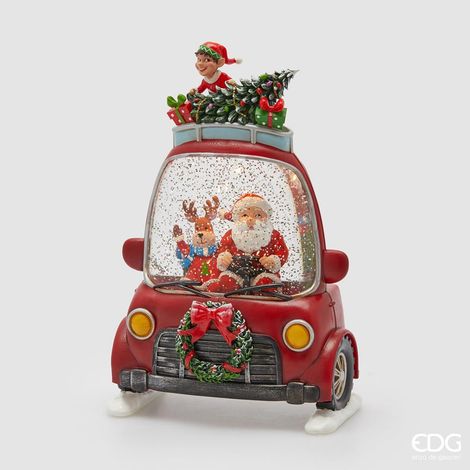 EDG Decorazione Babbo Batale Con Renna In Auto 26 Cm (1/2)