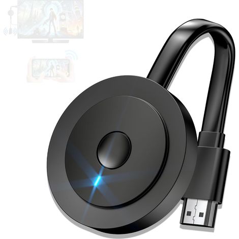 Adaptateur HDMI Sans Fil, HD Dongle HDMI Sans Fil,Miracast HDMI Display Adapter Dongle,Ordinateur Portable/Téléphone/Tablette Android/OS/Windows/Mac OS vers un PC/Moniteur/Projecteur HDTV,17" (1/5)