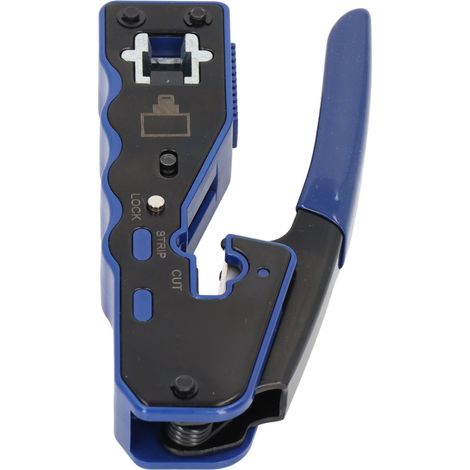 Kit d'outils de sertissage RJ45, pince à sertir et dénudeur de câbles avec 50 connecteurs RJ pour réseau (1/5)