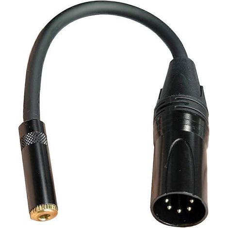 Câble audio XLR mâle 5 broches symétrique vers jack 3,5 mm femelle, compatible avec une utilisation sur scène et au casque. (1/5)