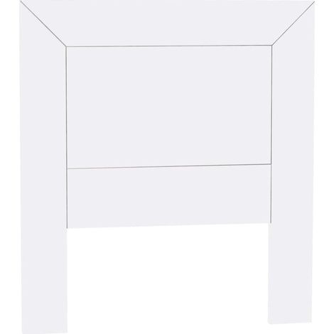 Cabecero para Somier de 100 cm Realizado en Madera de Pino Macizo y MDF Color Blanco Lacado Serie Kalpe Medidas (110x100x2) cm (altoxanchoxfondo