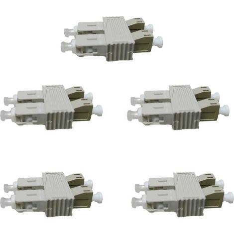 Elfcam® - Adaptateur à Fibre Optique Câble Multimode Duplex LC/UPC Female à SC/UPC Male, Lot de 5