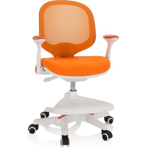Kinderstuhl / Kinderschreibtischstuhl KID ERGO mitwachsend Stoff/Netzstoff orange hjh OFFICE