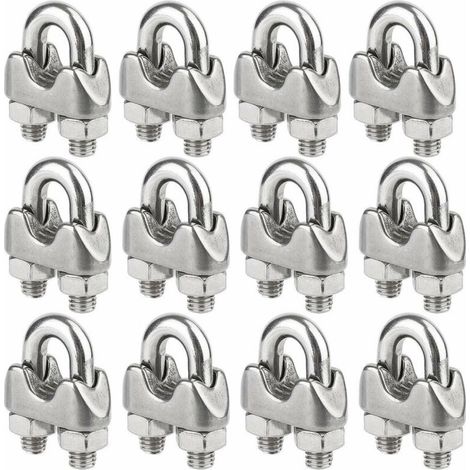 Attache Pour Câble - M3 - Acier Inoxydable 304 - Pour Câble De 3 mm - Fixation Extérieure - Lot De 12