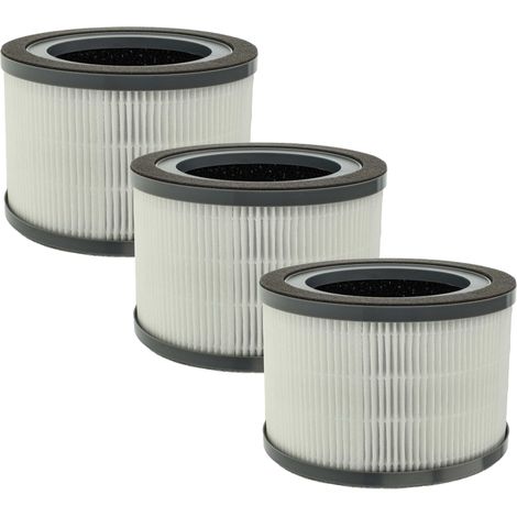 vhbw 3x Air Filter Replacement for Levoit Vista 200-RF for Air Purifier - Combi Filter Pre Filter + HEPA + Activated Carbon