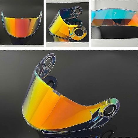 Visière FF-MHR-50 compatible avec les casques LS2, FF325, FF394, FF386 et FF370. Haute résistance, protection UV. Accessoires pour casque. Couleur : Rouge transparent Revo (1/4)