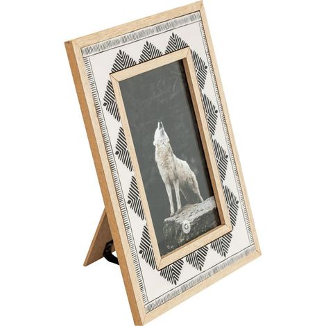 Cadre Photo Déco "Dyani" 10x15cm Blanc (1/3)