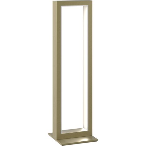 Lampada Scrivania-Ufficio Moderna Four Squares Alluminio Oro Brunito Led 8W (1/3)