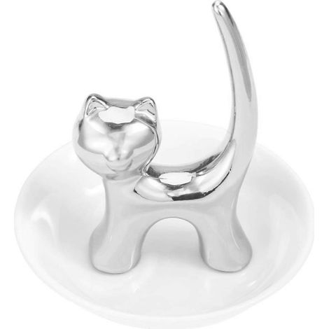 Plateau à bijoux chat, vide-poches, porte-bagues chat, vide-poches, porte-bijoux, plateau de rangement pour bracelets et boucles d'oreilles tendance B (1/5)