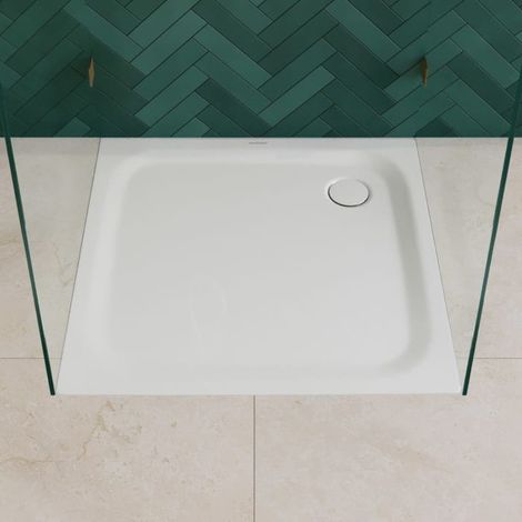 Kaldewei TEMPER Duschwanne 80 x 80 cm mit Invisibe Grip und Wannenträger extraflach (1/5)