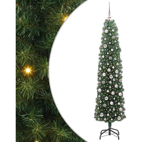 Árbol de Navidad artificial Verde 210 cm PVC, Acero y Plástico vidaXL