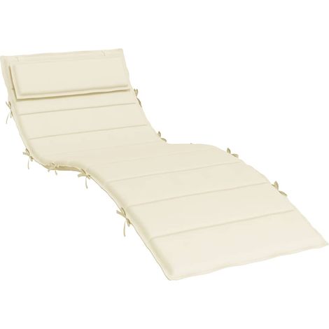 Coussin de chaise longue crème 180x60x4 cm tissu oxford vidaXL