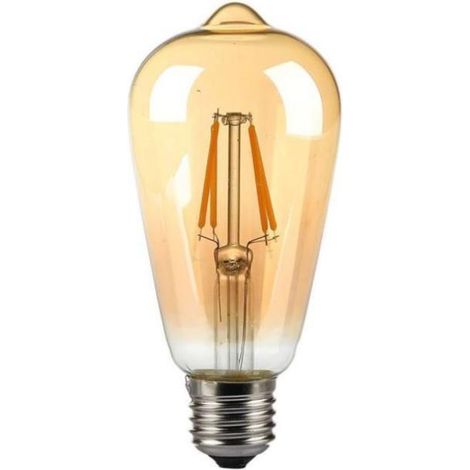 Bombilla LED V-TAC E27 4W ST64 Filamento Ámbar Blanco Cálido (1/5)