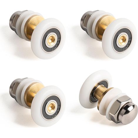 rodillos de 25 mm para puertas corredizas de ducha, polea excéntrica para puertas corredizas de ducha, reemplazo de puerta de vidrio