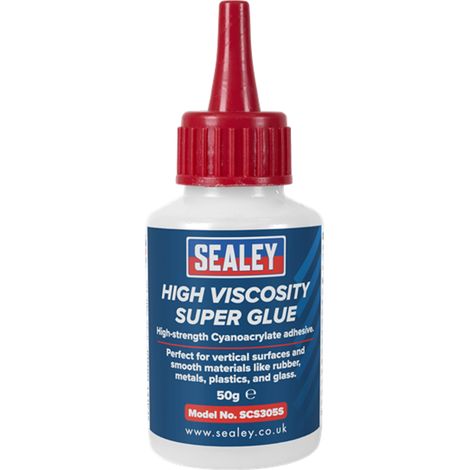 Sealey SCS305 High Viscosity Super Glue - Cyanoacrylate Adhesive, Fast-Bonding Formula 50g 25pc - Clear