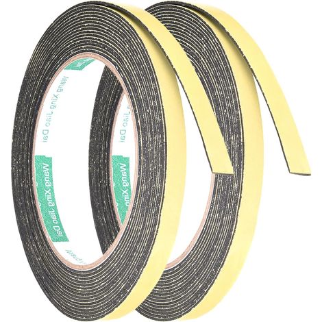 8mm W 1mm T 16.4ft Mousse Joint Ruban x 2 Pcs Auto Adhésif EVA Météo Décapage Insonorisé Preuve Joint Bande pour Portes Espace Blocage (1/5)