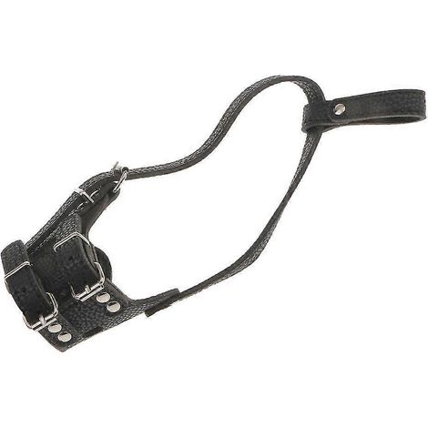 Muselière panier pour chiot en cuir souple, réglable et sécuritaire, rose, taille S.