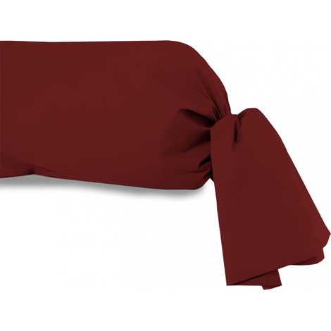 Taie de traversin uni 85x185 cm ZZZ rouge (1/4)
