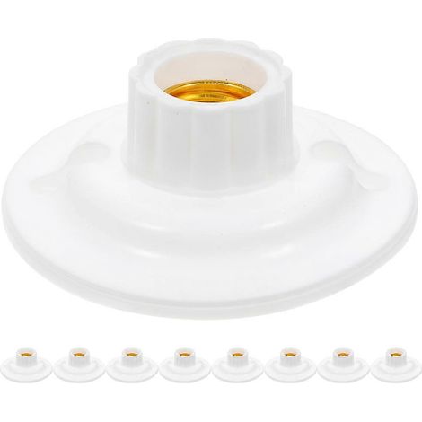 Lot de 10 douilles à vis pour ampoules-11.2X11.2X4CM-White (1/3)