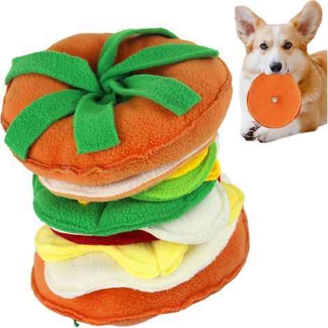 Dog Hamburger Toy, Plush Dog Toy Dog Treat Toy Plush Toys for (1/5)