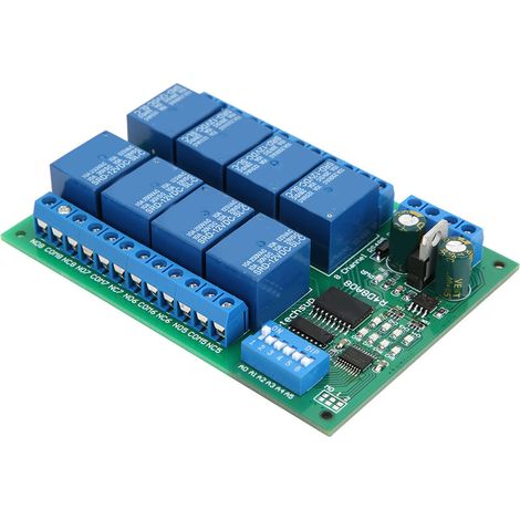 Carte d'extension PLC relais RS485 8 canaux 12 V pour télécommande via protocole RTU (1/5)