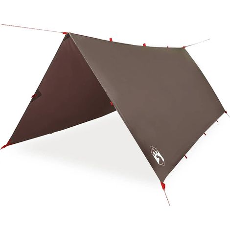 Bâche de protection - Bâche de camping marron 406x306 cm imperméable fr727 - Maison La Vie (1/5)