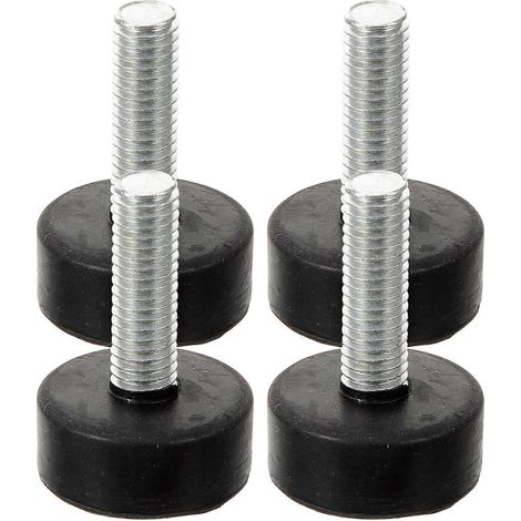 Lot de 4 pieds en caoutchouc professionnels, butoirs de pieds robustes pour meubles-4x2.5cm-Black