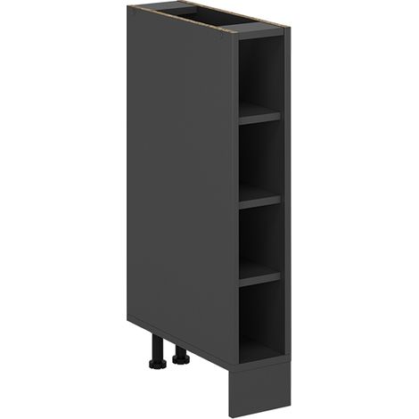 Küchenregal R-Line, Anthrazit, 15 cm ohne Arbeitsplatte, Vicco