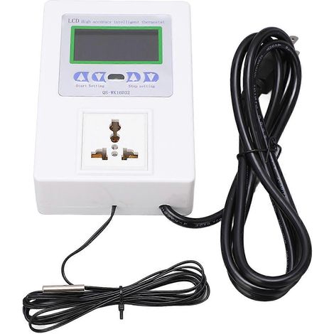 Automatischer, intelligenter Temperaturregler mit großem LED-Display und digitaler Anzeige, 110–240 V, US-Standard