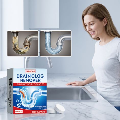 Abflussreinigungstabletten für Küche, Toilette und Spüle – 12 Stück -- DTEKGAZ (1/5)