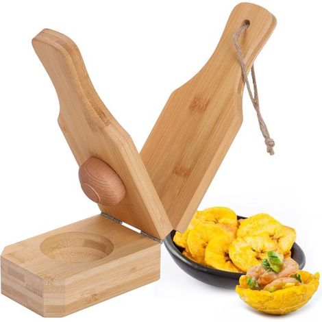 Platani verdi croccanti, Tostones, spremiagrumi e pestello (1/2)