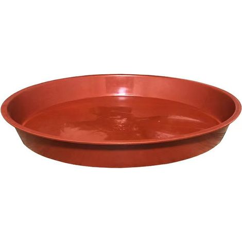 Confezione da 10 sottovasi per piante, sottovasi per vasi di fiori per piante, vassoi per fioriere per interni, esterni, giardino - 23 cm/rosso