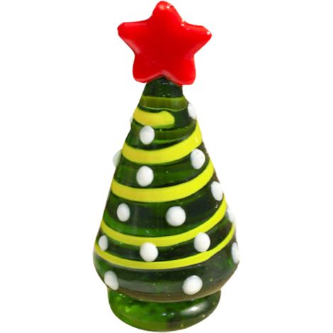 Adorables figurines miniatures de sapin de Noël en verre, ornements artisanaux pour la maison et la table, petits cadeaux de Noël (1/5)