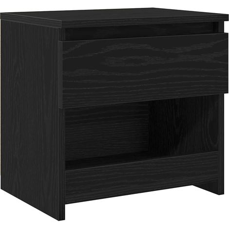 Maison Exclusive - Nachttisch Schwarz Eichen-Optik 40 x 30 x 39 c