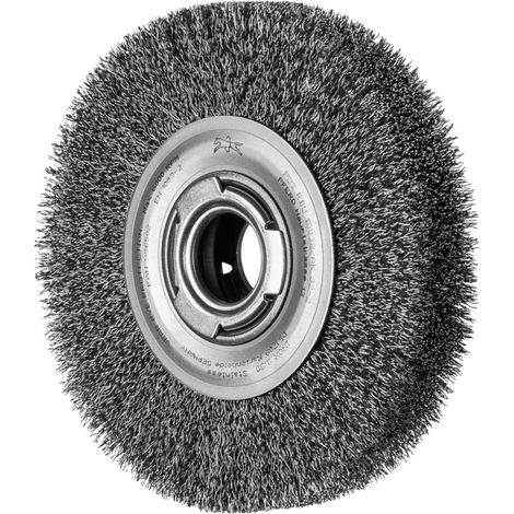 PFERD TOOLS Rundbürste breit ungezopft RBU Ø180x38xvariable Bohrung Edelstahl-Draht-Ø0,30 Schleifbock (1/3)