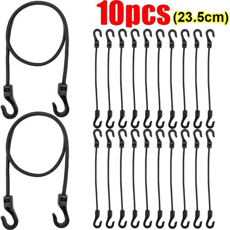 Corde elastiche, ammortizzanti, ad alta resistenza, 23,5 cm - 10 pezzi (1/2)