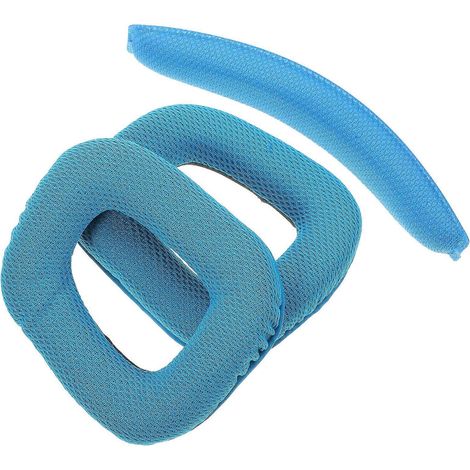 Une paire de coussinets d'oreille de rechange et un coussinet pour arceau pour casques G430 et G930 (bleu)-9.90X7.80X1.50CM-Blue (1/4)