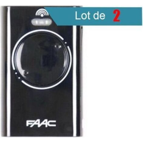 Télécommande FAAC XT2 433 SLH NOIR Pack de 2 - FAAC (1/2)