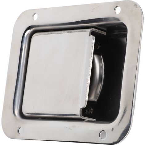 Adecuado para cerraduras de puertas de remolque seguras y fiables de acero inoxidable 304, con unas dimensiones de 4,72 x 3,66 pulgadas, compatible con paneles de 120 x 93 mm.
