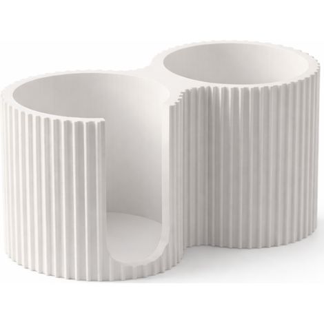 Organizer da bagno bianco per dischetti cosmetici e cotton fioc. (1/3)