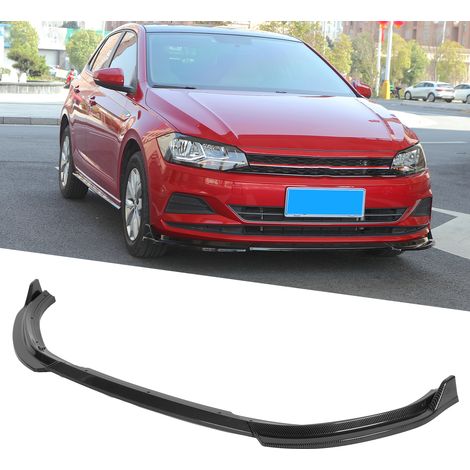 Fahrzeugmodifikation 2018: Volkswagen Polo Mk6 AW K·SEEK DESIGN Dreiteilige Frontlippe, Carbonfaser-Textur (übergroß) (1/5)