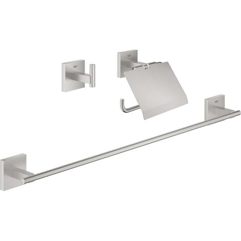 Grohe QuickFix Start Cube - Bad-Accessoires-Set 3 in 1, Supersteel 41124DC0 (1/5)