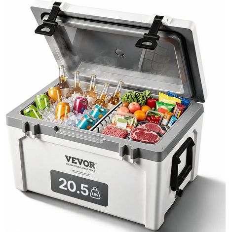 Passive Kühlbox Eisbox 57,26 L, Isolierte Kühlbox Camping Thermobox 45-50 Dosen, Campingbox Kühlschrank mit einem Korb, Isolierung Kühlbox Tragbar, Eistruhe Cooler Multifunktional (1/5)