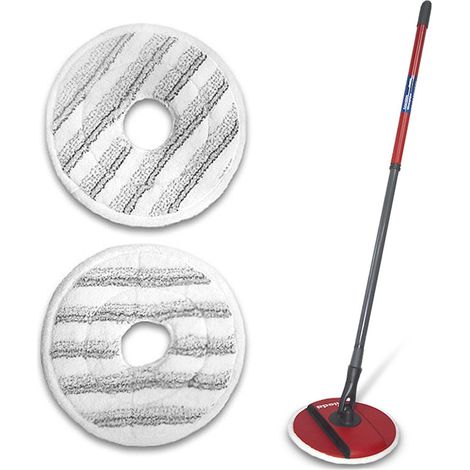 2 Pièces Recharge Serpillere en Microfibres pour Vileda Spin and Clean Mop, Tête de Serpillière de Remplacement Compatible avec Balai Vileda Spin Mop et l'ensemble de Seaux (Gris) (1/5)