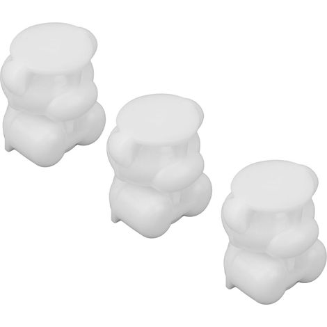 Lot de 3 moules à glaçons ours en silicone souple, forme mignonne, faciles à nettoyer, pour cocktails. (1/5)