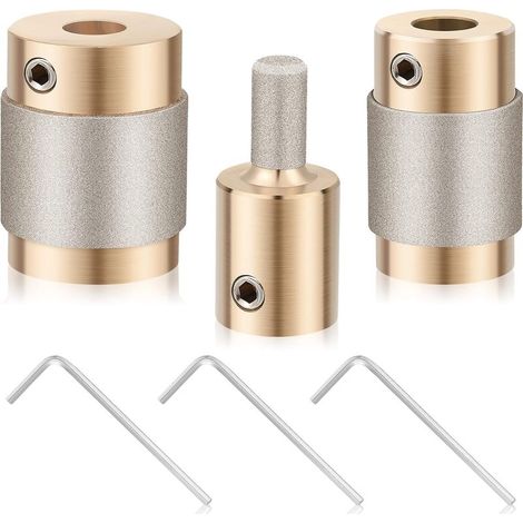 Diamantbohrer für Glasschleifmaschinen, 3 Größen (1 Zoll, 3/4 Zoll, 1/4 Zoll) für Buntglaswerkzeuge