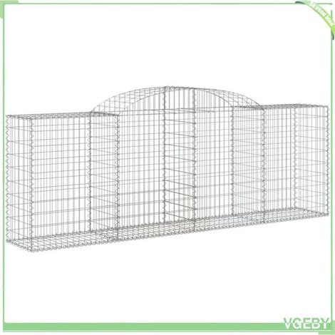Panier de gabions arqué - FAFEICY - 153515 - 300x50x100/120 cm - Fer galvanisé - Fil 3,5 mm (1/4)