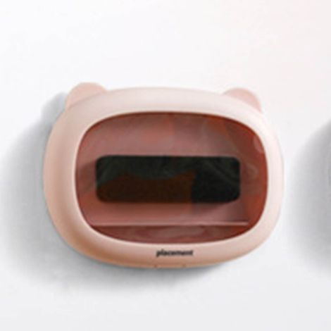 Wasserdichte Wandhalterung für das Badezimmertelefon, kein Bohren erforderlich, ideal zum Fernsehen im Badezimmer, Duschablage, rosa. (1/5)