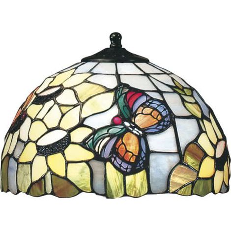 Paralume Tiffany In Vetro Decorato Multicolor D. 26Cm (1/2)